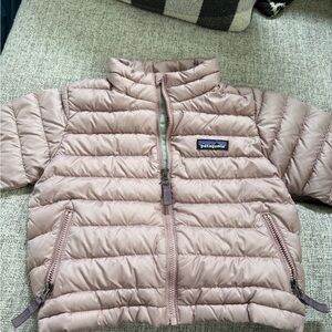 Patagonia Pink Puffer Jacket with Quilted Design